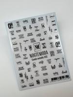 Наклейки для ногтей NOGTEMODA COMBI METALLIC 052