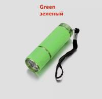 LED фонарик для полимеризации геля ярко-зеленый