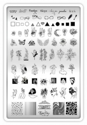 Пластина для стемпинга TAKIDA 07 "Тату"