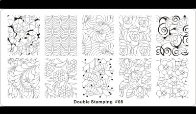 Пластина для стемпинга Double Stamping №08 6*12 см
